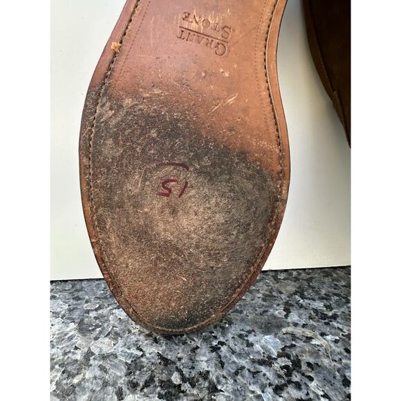 Grant Stone Traveler Penny Loafer Bourbon Suede Men’s Size 11D - Picture 15 of 16